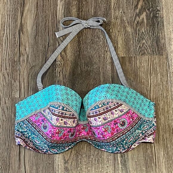 Xhileration Multi Color Bikini Top 38D - Picture 1 of 4